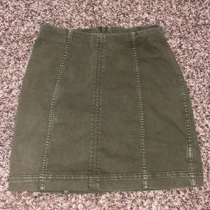 Free People ‘Modern Femme Denim Mini’ in Olive